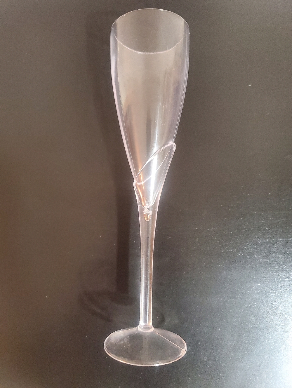 8 Pieces Clear Plastic Champagne Flute - Elegant Clear Stemware